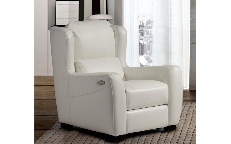 Sillón Piel Orejero Moderno Relax Motor Modelo YEIMI