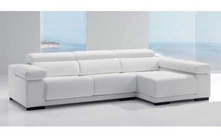 ChaiseLongue Moderna Piel Natural Asientos Deslizantes Modelo ALMU